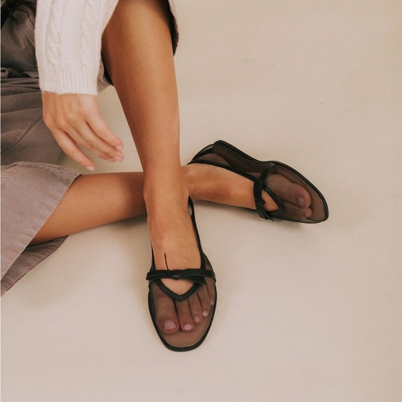NWT FREE PEOPLE Mesh Mania Bow Flats! - Picture 1 of 12